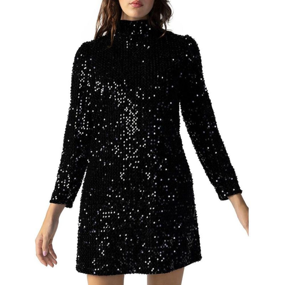 Sanctuary Womens Black Velvet Short Formal Mini Dress NWT